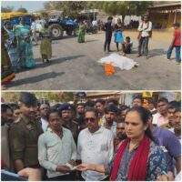 राष्ट्रीय राजमार्ग 353 पर सड़क हादसा , हादसे में एक युवक की मौके पर मौत , आक्रोशित ग्रामीणों ने किया चक्काजाम जाम , नायब तहसीलदार ने तत्काल 25 हजार की मदद मुहैया कराई , तब जाकर ग्रामीणों ने समाप्त किया चक्काजाम